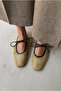 Women's Straw Ballerina Aci Brown - 7