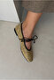 Women's Straw Ballerina Aci Brown - 3