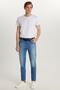 Men's Regular Fit Regular Cut Denim Washed Straight Leg Blue Jean Denim Pants - 4