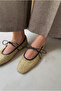 Women's Straw Ballerina Aci Brown - 6