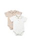 Baby Boy Cotton Beige Dotted Shirt Collar Muslin Body Set