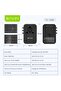 مقبس محول شحن عالمى سريع PC-2080 GaN PD بقوة 45 واط مزود بمنفذ تيار متردد مع 8 منافذ USB وUSB-C أسود - 4