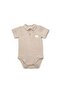 Baby Boy Cotton Beige Dotted Shirt Collar Muslin Body Set - 2