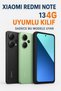 Xiaomi Redmi Note 13 4g Compatible Matte Black Case – Soft Silicone, Protective, Shock Absorbing Cover - 4