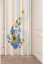 Minimalist Soft Plain Pastel Leaf Bohemian Special Design Digital Printed (Single Wing) Beige Cream Background Curtain