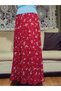 Bohemian, Ethnic Printed Long Skirt, Holiday Beach Dress, Elastic Waist, Mevlana Viscose with 3 Layers of Ruffles - 4