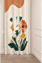 Minimalist Soft Plain Pastel Leaf Bohemian Special Design Digital Printed (Single Wing) Beige Cream Background Curtain