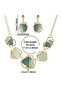 Geometric Model Vintage Elegant Metal Necklace Earring Set - 4