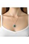 Green Stone Detailed Sun Necklace