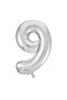 1 pc 34 inch 76 cm silver foil balloon helium balloon 9 years old balloon 9 number balloon