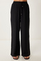 Crinkle Effect Jacket Pants Suit Black Ldp0053 - 5
