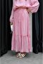 Pink Crashed Blouse Skirt Set - 6