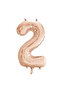 1 Piece 34 Inch 85 cm Rose Gold Foil Balloon Helium Balloon 2 Year Old Balloon 2 Number Balloon
