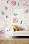 Colorful Peony Flowers Premium Wall Sticker Set - 2
