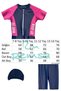 Uv Protection Skirted Tights Short Sleeve Girl's Swimsuit Mira 1511 Fuchsia - 2