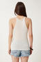 Women's Ecru Strappy Summer Mercerized Knitwear Blouse Ns00418 - 5