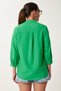 Women's Green Eyelet Embroidery Woven Shirt AY00035 - 4