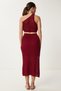 Women's Burgundy Openwork Slightly Transparent Summer Knitwear Suit Nf00086 - 8