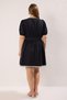Black Contrast Piping Ribbon Woven Plus Size Dress Tbbss25Ah00231 - 4