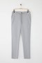 Light Grey Slim Fit Waist Binding Detail Elastic Fabric Woven Pants Tmnaw25Pl00027 - 6