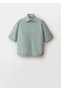 Short-Sleeved Striped Cotton Shirt - 3