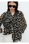 Floral tie detail blouse