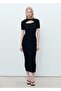 Rib Open Neck Midi Dress - 2