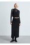 Slim Striped Fabric Skirt - 2