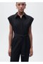 Straight Cut Jumpsuit with Belt