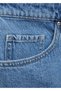 High Waist Straight Cut Denim Shorts - 5