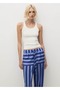 Two-Tone Striped Woven Lyocell Pants - 8