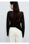 Cotton openwork knit sweater - 4