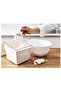 IKEA STAM - مجموعة من 4 أكواب قياس، أحمر، أبيض/أسود - 2