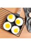 Kitchen Nonstick Frying Pans 4 Hole Omelet Pan For Burger Eggs Ham Pancake Maker Wooden Handl - 5