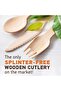 Eco-Friendly 140mm Wooden Disposable Forks [50 Pack] - 5