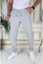 Men's Gray Italian Cut Quality Flexible Slim Fit Lycra Elastic Drawstring Stylish Cotton Fabric Trousers School