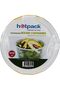 Disposable Lunch Box, Food Storage, Microwavable Round Container 450ml with Lid, 8+2 Free, W - 2