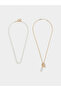 Set of 2 - Faux Pearl Necklace - 2