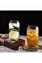 Silk Route - Drinking Glasses 4pc Set: Can Shaped Clear Glass Cups, Elegant Tumblers for Iced Coffee, Tea, Water
