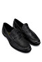 Men's Genuine Leather Black Loafer Shoes - 2