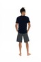 Women's Men's Round Neck Pajama Shorts Set Relaxed Straight Leg Short Sleeve - 3