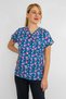 Unisex Alien Cat Patterned Lycra Doctor Nurse Hospital Surgical Single Top Jersey