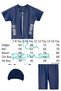 Uv Protection Skirted Tights Short Sleeve Girl's Swimsuit Mira 1511 Navy Blue - 2