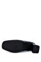 Women's Genuine Leather Navy Blue Heeled Shoes - 3