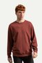 Burgundy Men's Basic Regular Sweatshirt |   (Ruga - Brick) - 3