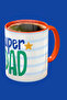 Super Dad Themed Design Porcelain Mug Orange Gift for Fathers - 2