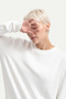 Beyaz Erkek Basic Regular Sweatshirt | (Ruga - Off White) - 7