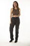 Women's Large Size Anthracite 5 Pocket Lycra Jeans 65N37064 - 5