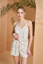 Women's Polka Dot Satin Summer Shorts Set - 2