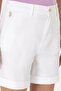Women's White Woven Shorts 50309125 -Vr013 - 5